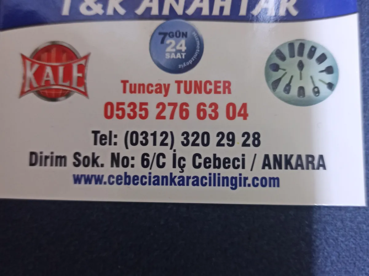 T K ANAHTAR Çilingir hizmeti