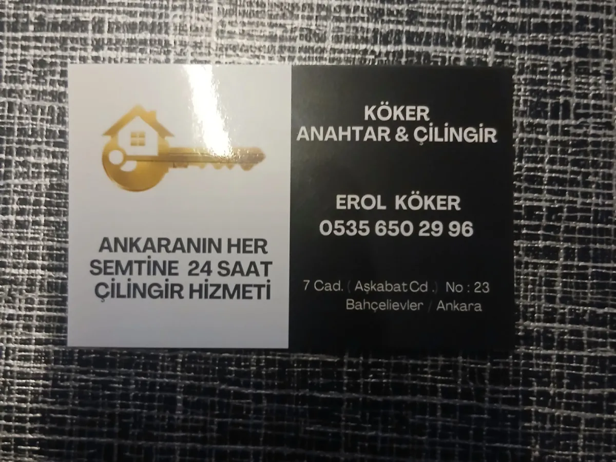 KÖKER ANAHTAR ÇİLİNGİR KAPI KİLİT DEĞİŞİMİ